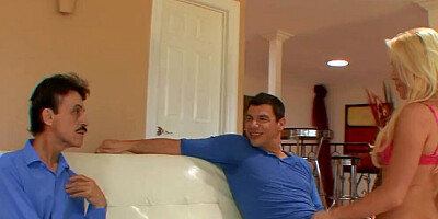 Stepdaughter fucked in front of stepdad, he would like to fuck her, too