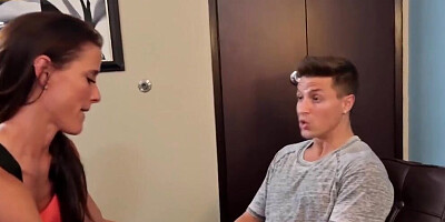 Cougar Sofie Marie Seduces Son's Friend and Rides His Cock