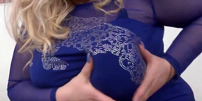 Mature woman with massive tits is banged by a dirty stepson