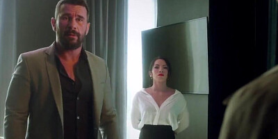 Foxy chick Adriana Chechik is double-dicked by two horny studs