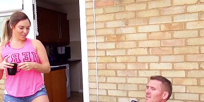 SISTER CATCHES STEPBRO JERK WITH HER PANTIES AND FUCKS HIM