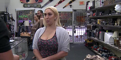 Big booty blonde babe gets shagges in the office by a stranger