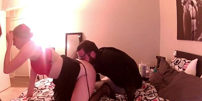 Horny housewife is having interracial threesome with her gifted neighbors
