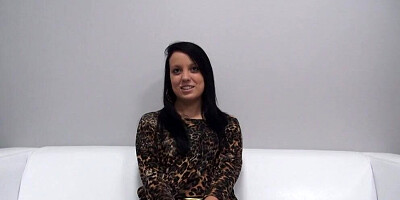 Buxom brunette darling will gladly show her sex skills at the casting