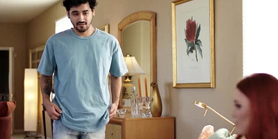 Gorgeous MILF Marie Mccray is sucking and riding stepson's cock