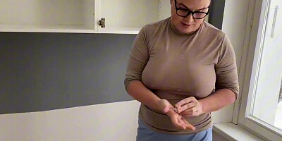 Fucking Repair! Wife fucked her husband's brains out and got a dick in her asshole