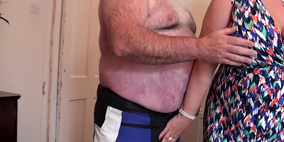 Chubby MILF swallows both guys jizz after being fucked