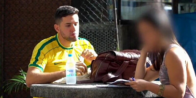 Amateur Latina with a bubble butt is picked up from the streets and banged