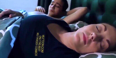 Horny dude wakes up his stepmom Melanie Hicks to fuck her hard