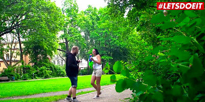 Lucky dude fucks hot German pornstar after outdoor fun