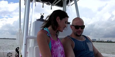 Hot teen enjoys anal cockriding on the boat with her BF