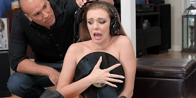 Babysitter Tiffany Watson wants to become a DJ but she is just a slut