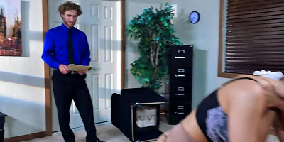 Office workers double penetrate job candidate at casting