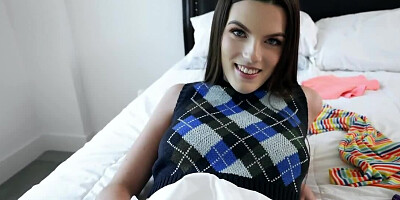 Fiona Frost shows stepbrother Nicky Rebel how to fuck the girl