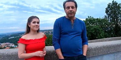 Czech coed fucked from behind in front of stepdad