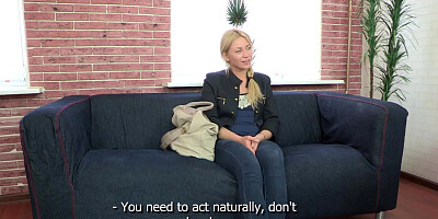 Modest blondy turns to be really starving for sex!