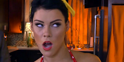 Busty maid Peta Jensen gets fucked hard while cleaning