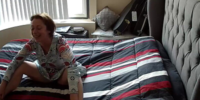 Hidden cam of neighbors wife riding cowgirl wearing blue dress