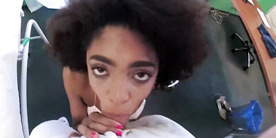 Ebony goddess Luna Corazon fucks with a huge white penis