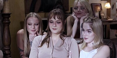 PURE TABOO Naughty MILF Rescues Homeless Girls To Join Her Harem And To Fuck Them All