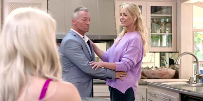 Foster mom Kit Mercer teaches her new teen dauther Allie Nicole to be obedient by joining them in a family 3some session