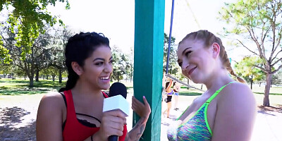 Callie Black is masturbating in front of the camera