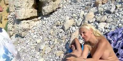 SCOUT69 - Desperated Wife seduce Stranger to Cheating Fuck at Nude Beach