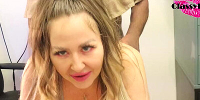 Being interviewed while being fucked