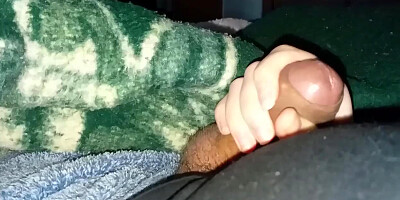 Watching the movie jerks me off and gives me a blowjob