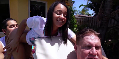 DON'T FUCK MY DAUGHTER - Teen Holly Hendrix Has Anal Fun Dad's Friend