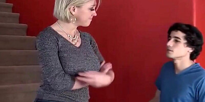 Stepson Is Leaving Home, But Stepmother Gives Her Pussy To Stay (Big Tits)