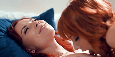 ADULT TIME - Redhead Babes Aidra Fox and Kenna James Scissor Until They ORGASM! SENSUAL LESBIAN SEX!