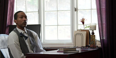 Lovely babe is playing with her boyfriend's BBC inside the bedroom