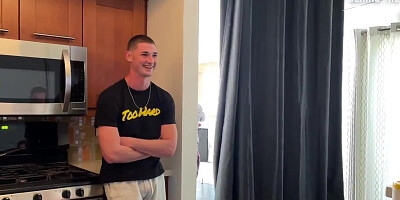 Cute blonde babe is having fun with her two college mates