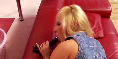 Naughty blonde is getting shagged in this homemade POV video