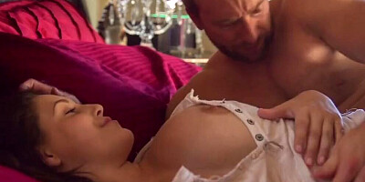 Noelle Easton is craving for her stepdad/s hard prick on the couch