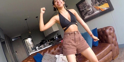 Petite 18 Year Old Amateur Latina Demon Anal in Fake Model Audition