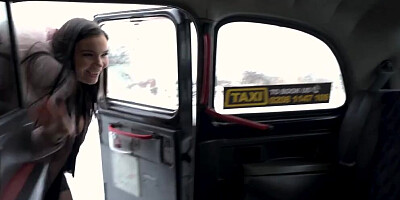 Sofia Lee is a curvy brunette who is procreating in taxi