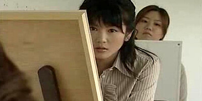 Cute Japanese darling bends over for getting pussy banged