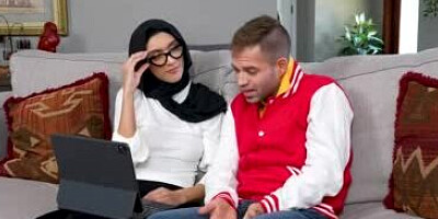 Watching porn with my hijab best friend