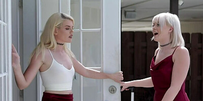 Sabrina Snow and Nikki Sweet lined up to be fucked from behind