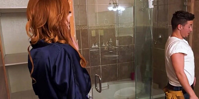 DevilsFilm Cheating Wife Lauren Phillips Gets Caught Fucking The Plumber With Cumshot