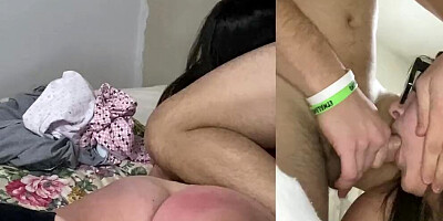 My sister catches me using a fake pussy, and gives me hers