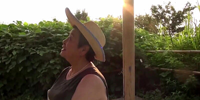 This naughty Asian granny needs some cock too and she gets it