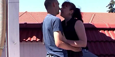 German mature gets bonked on the floor by her stepson