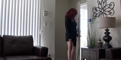 Redhead mom Andi James bounces her huge tits riding big black cock