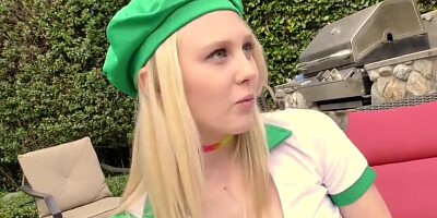 Kylie loves older cock, so she takes turns on Lily's stepdad