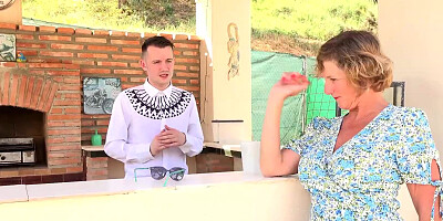 Aunt Judy's XXX - Busty Mature Cougar Mrs. Molly Seduces the Resort Bartender