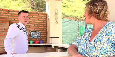 Aunt Judy's XXX - Busty Mature Cougar Mrs. Molly Seduces the Resort Bartender