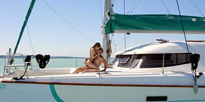 Beautiful chick Tiffany Tatum is fucked in the ass on the yacht